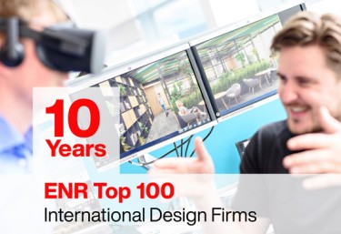 10th year as an ENR top 100 international design firm